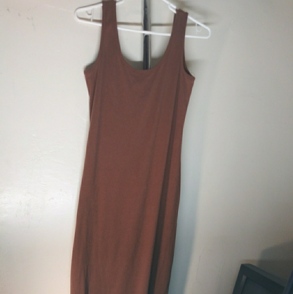 Brown Tank Dress The Limited Stretchy Casual Street